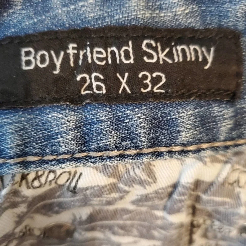 Rock &‎ Roll cowgirl boyfriend skinny jeans 26x32